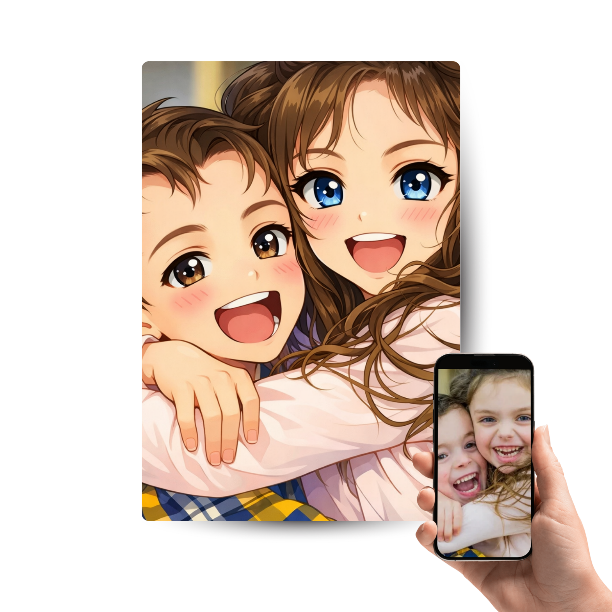 Anime Style – Personalisiertes Kinder-Metallposter