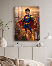 Superheld – Personalisiertes Kinder-Metallposter