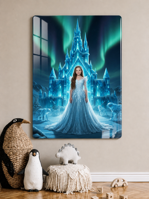 Eisprinzessin – Personalisiertes Kinder-Metallposter