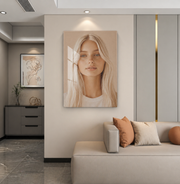 Beige – Dein Foto als Premium-Metallposter