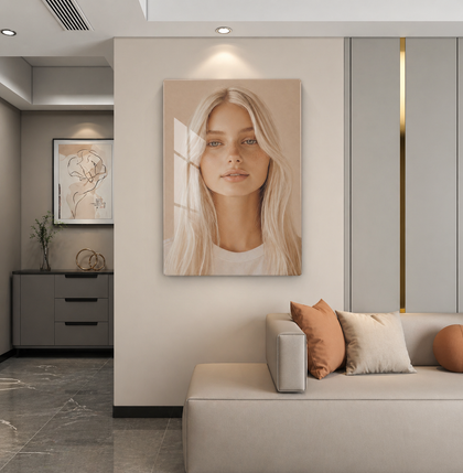 Beige – Dein Foto als Premium-Metallposter
