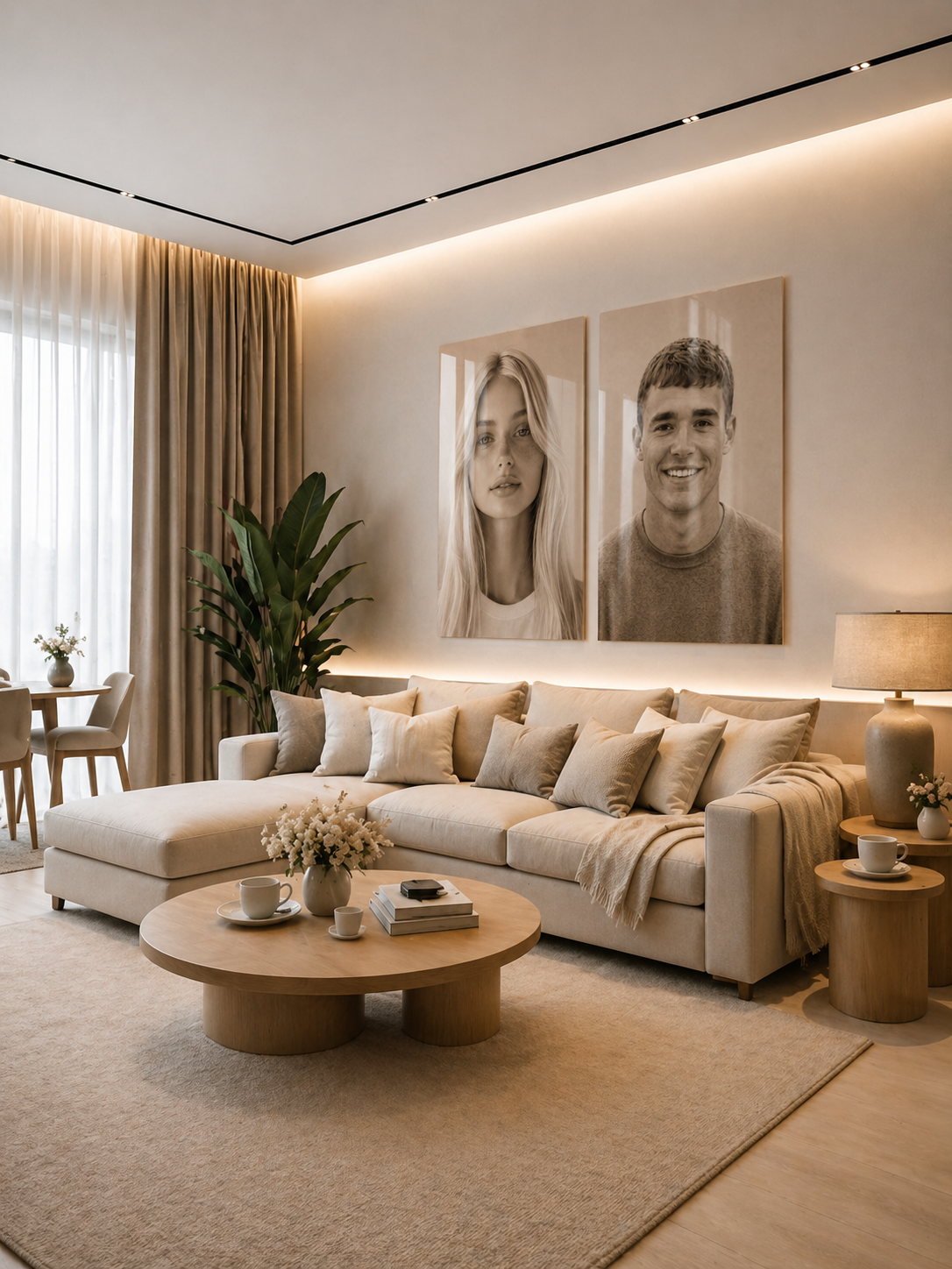 Beige – Dein Foto als Premium-Metallposter