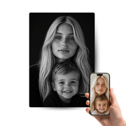 Emotional Portrait – Dein Foto als Premium-Metallposter