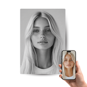 Schwarz-Weiß – Dein Foto als Premium-Metallposter
